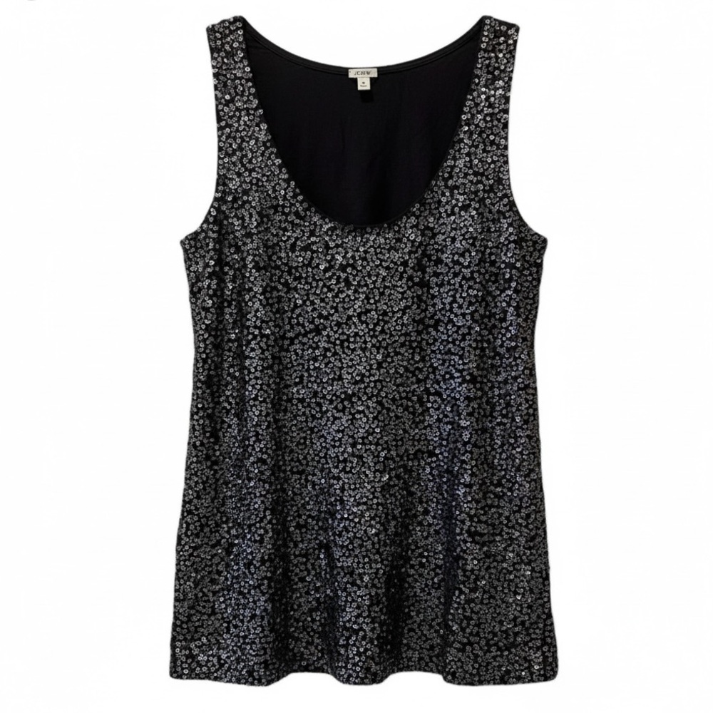 J Crew grey sequin tank, small